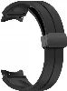Samsung Galaxy Watch 5 40mm Silikon Kordon Zore KRD-84 Soft Pürüzsüz Metal Toka - Siyah