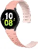 Samsung Galaxy Watch 5 44mm Kordon Çizgili Desenli Silikon KRD-111 Kordon - Pembe