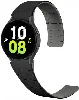 Samsung Galaxy Watch 5 44mm Kordon Çizgili Desenli Silikon KRD-111 Kordon - Siyah