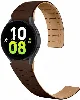 Samsung Galaxy Watch 6 44mm Kordon Çizgili Desenli Silikon KRD-111 Kordon - Kahve