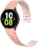 Samsung Galaxy Watch 6 44mm Kordon Çizgili Desenli Silikon KRD-111 Kordon - Kahve