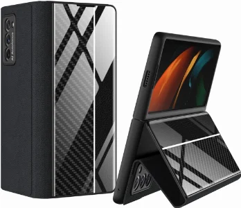 Samsung Galaxy Z Fold 2 Kılıf Standlı Drago Kapak - Siyah