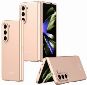 Samsung Galaxy Z Fold 5 Kılıf Sert Kıpta Mat İnce Kapak - Rose Gold