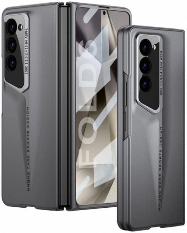 Samsung Galaxy Z Fold 6 Kılıf Ultra İnce Kamera Korumalı Sert Rubber Procase Kapak - Gri