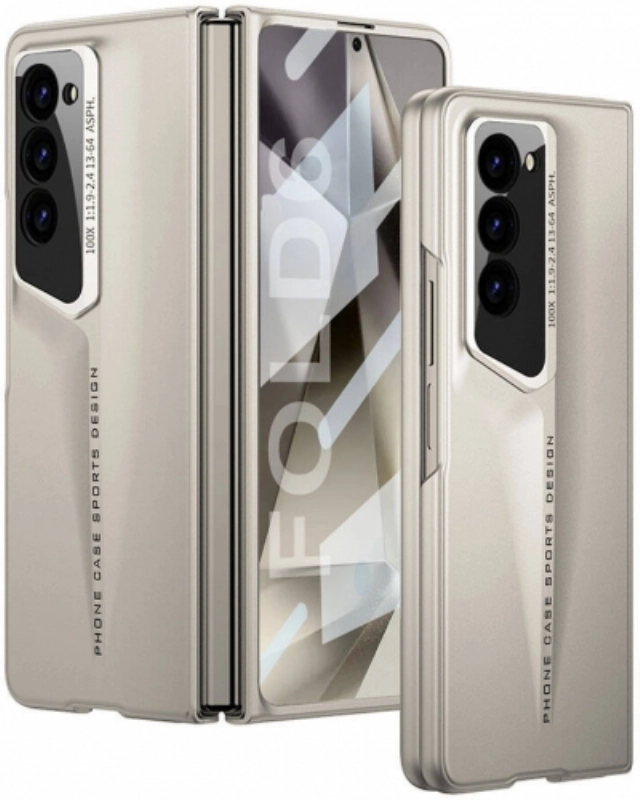 Samsung Galaxy Z Fold 6 Kılıf Ultra İnce Kamera Korumalı Sert Rubber Procase Kapak - Titanyum-Gri