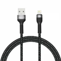 Shira Serisi Şarj Kablosu USB Apple Lightning 100 cm - Siyah