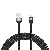 Shira Serisi Şarj Kablosu USB Apple Lightning 3 Metre - Siyah