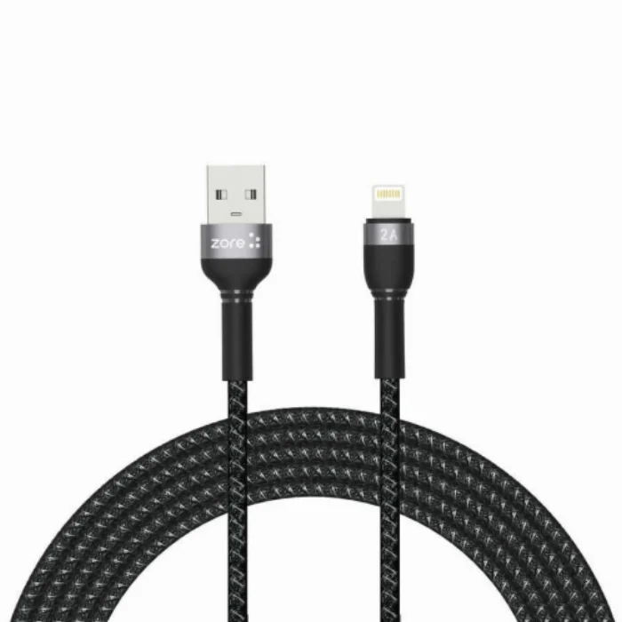 Shira Serisi Şarj Kablosu USB Apple Lightning 3 Metre - Siyah
