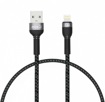 Shira Serisi Şarj Kablosu USB Apple Lightning 30 cm - Siyah