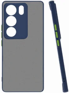 Vivo V29 5g Kılıf Kamera Korumalı Arkası Şeffaf Mat Silikon Kapak - Lacivert