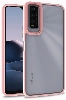 Vivo Y11s Kılıf Electro Silikon Renkli Flora Kapak - Rose Gold