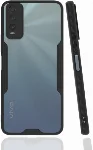 Vivo Y11s Kılıf Kamera Lens Korumalı Arkası Şeffaf Silikon Kapak - Siyah