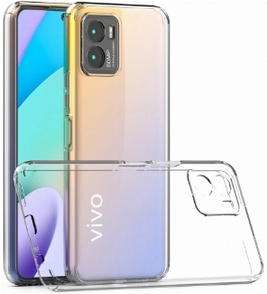 Vivo Y15s Kılıf Kamera Korumalı Esnek Silikon Kapak - Şeffaf