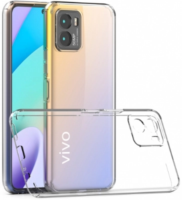 Vivo Y15s Kılıf Kamera Korumalı Esnek Silikon Kapak - Şeffaf