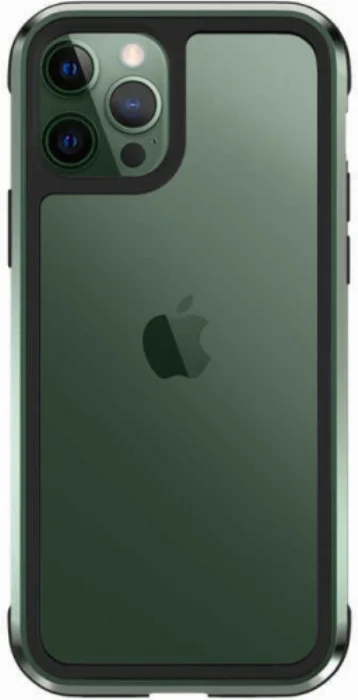 Wiwu Apple iPhone 12 Pro Max (6.7) Kılıf Defence Armor Serisi Arkası Şeffaf Lisanslı Kapak - Yeşil
