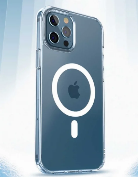 Wiwu Apple iPhone 13 Pro (6.1) Kılıf Magsafe Magnetic Crystal Kapak - Şeffaf