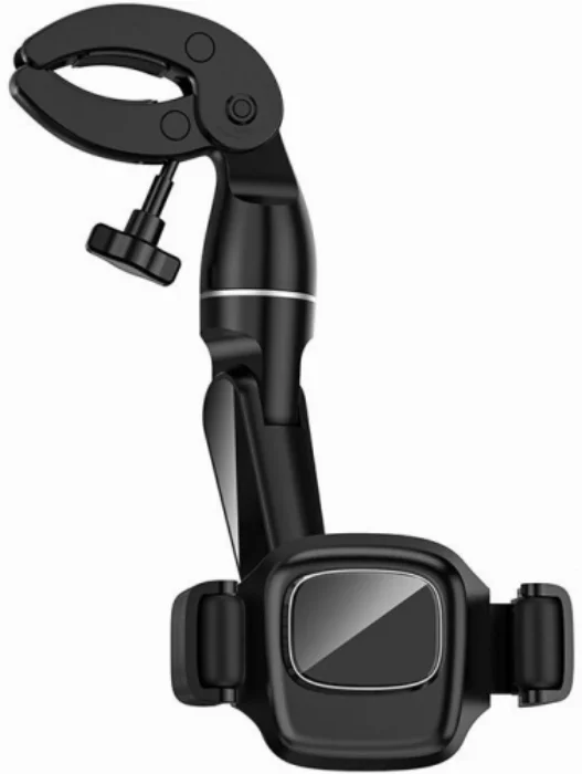 Wiwu CH039 Araç İçi Dikiz Aynası 360 Derece Dönebilen Oynar Başlıklı Telefon Tutucu - Siyah