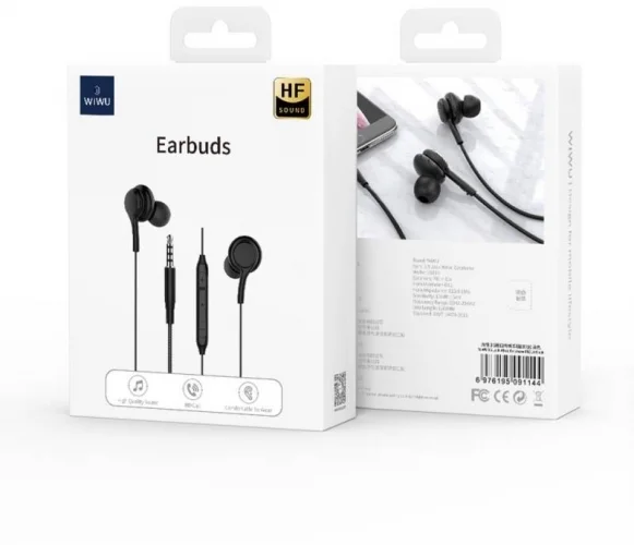 Wiwu EB310 Hi-Fi Ses Kaliteli 3.5mm Kulakiçi Kulaklık - Siyah