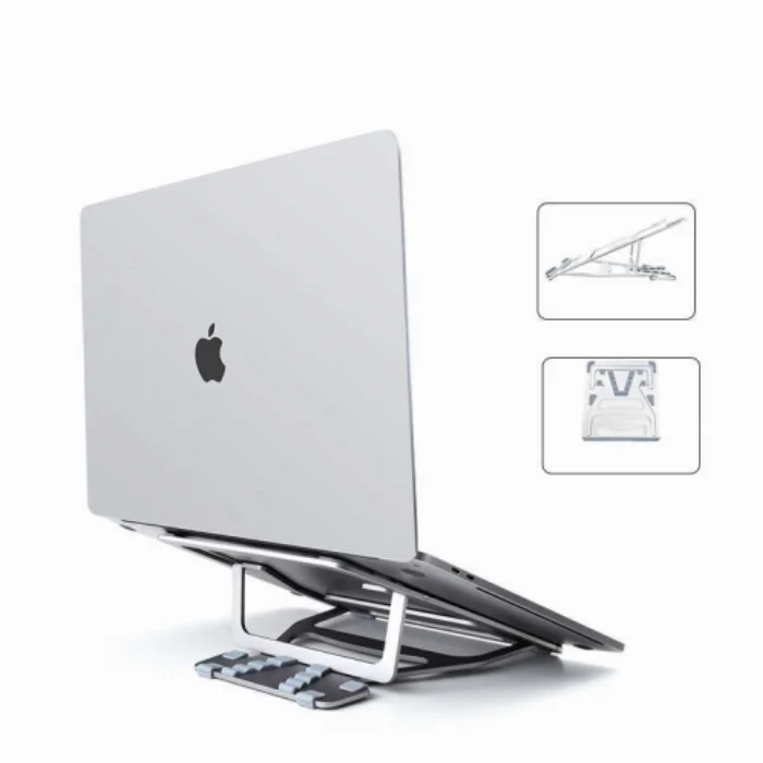 Wiwu S100 Laptop Standı Kademeli Kaymaz Padli Metal - Gümüş