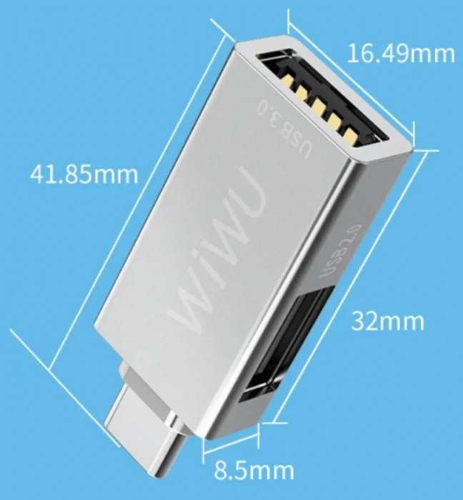 Wiwu T02 Type-C Hub USB Çıkış - Gri