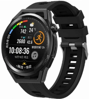 Xiaomi Amazfit Pace Kordon Metal Toka Tasarımlı Çift Renkli KRD-55 Silikon Kordon - Siyah