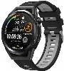 Xiaomi Amazfit Pace Kordon Metal Toka Tasarımlı Çift Renkli KRD-55 Silikon Kordon - Siyah-Gri