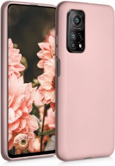 Xiaomi Mi 10T Kılıf İnce Soft Mat Renkli Esnek Silikon Kapak - Rose Gold