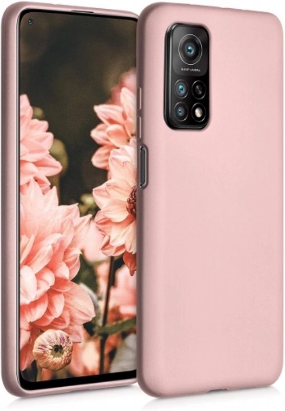 Xiaomi Mi 10T Kılıf İnce Soft Mat Renkli Esnek Silikon Kapak - Rose Gold