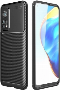 Xiaomi Mi 10T Pro Kılıf Silikon Parmak İzi Bırakmayan Karbon Soft Negro Kapak - Siyah