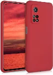 Xiaomi Mi 10T Pro Kılıf Liquid Serisi İçi Kadife İnci Esnek Silikon Kapak - Kırmızı