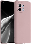 Xiaomi Mi 11 Lite Kılıf İnce Soft Mat Renkli Esnek Silikon Kapak - Rose Gold