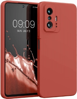 Xiaomi Mi 11T Kılıf İnce Soft Mat Renkli Esnek Silikon Kapak - Kırmızı