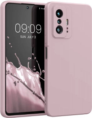 Xiaomi Mi 11T Kılıf İnce Soft Mat Renkli Esnek Silikon Kapak - Rose Gold