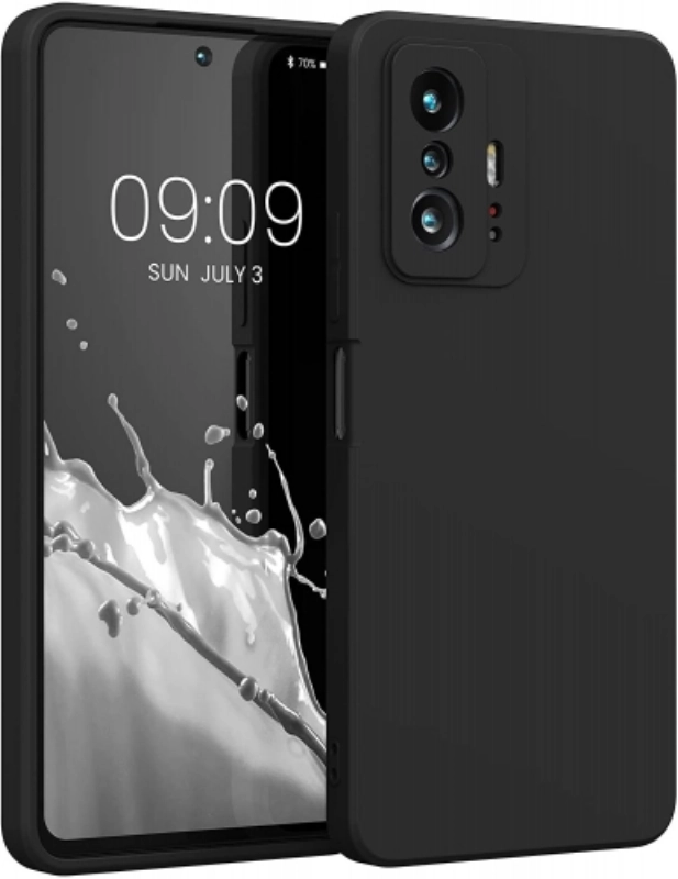 Xiaomi Mi 11T Kılıf İnce Soft Mat Renkli Esnek Silikon Kapak - Siyah