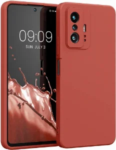 Xiaomi Mi 11T Pro Kılıf İnce Mat Esnek Silikon - Kırmızı