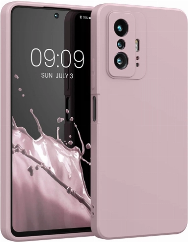 Xiaomi Mi 11T Pro Kılıf İnce Soft Mat Renkli Esnek Silikon Kapak - Rose Gold