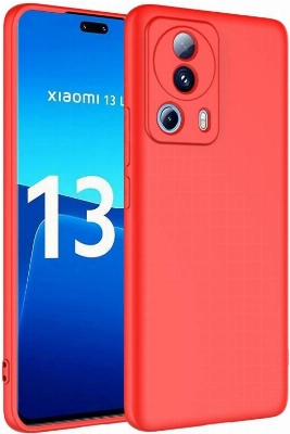 Xiaomi Mi 13 Lite Kılıf İçi Kadife Mat Mara Lansman Silikon Kapak  - Kırmızı