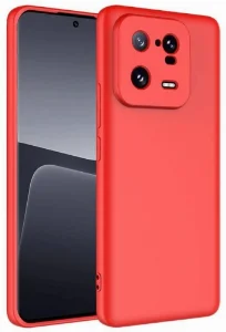 Xiaomi Mi 13 Pro Kılıf İçi Kadife Mat Mara Lansman Silikon Kapak  - Kırmızı