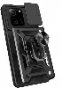Xiaomi Mi 13T Kılıf Zırhlı Standlı Silikon Sürgülü Kamera Korumalı Tank Kapak - Siyah