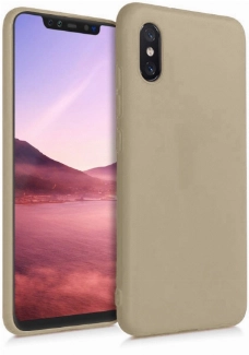 Xiaomi Mi 8 Pro Kılıf İnce Soft Mat Renkli Esnek Silikon Kapak - Gold