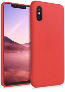 Xiaomi Mi 8 Pro Kılıf İnce Soft Mat Renkli Esnek Silikon Kapak - Kırmızı