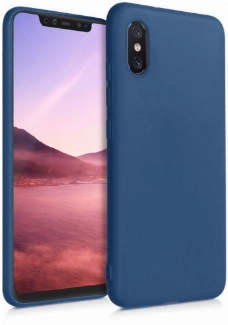 Xiaomi Mi 8 Pro Kılıf İnce Soft Mat Renkli Esnek Silikon Kapak - Lacivert