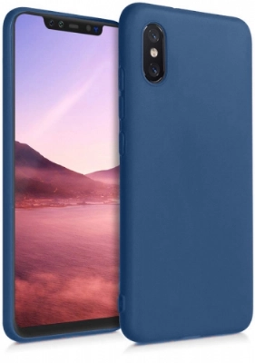 Xiaomi Mi 8 Pro Kılıf İnce Soft Mat Renkli Esnek Silikon Kapak - Lacivert