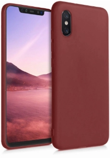 Xiaomi Mi 8 Pro Kılıf İnce Soft Mat Renkli Esnek Silikon Kapak - Mürdüm