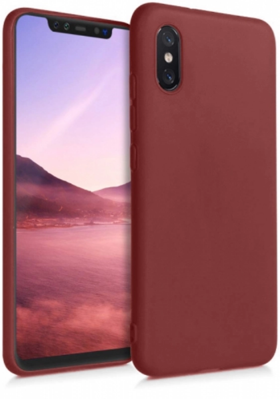 Xiaomi Mi 8 Pro Kılıf İnce Soft Mat Renkli Esnek Silikon Kapak - Mürdüm