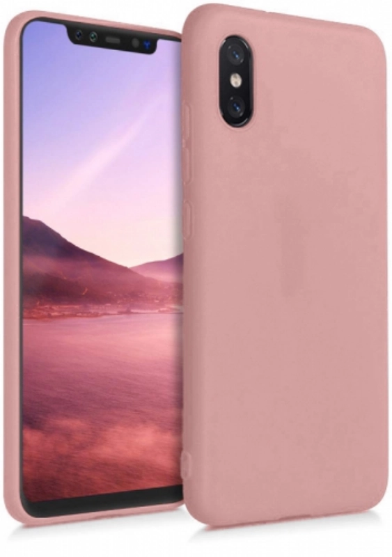 Xiaomi Mi 8 Pro Kılıf İnce Soft Mat Renkli Esnek Silikon Kapak - Rose Gold