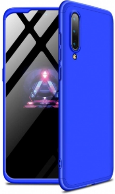 Xiaomi Mi 9 Kılıf 3 Parçalı 360 Tam Korumalı Rubber AYS Kapak  - Mavi