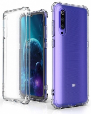 Xiaomi Mi 9 Kılıf Silikon Köşe Korumalı Airbag Darbe Emici Kapak - Şeffaf