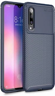 Xiaomi Mi 9 Kılıf Silikon Parmak İzi Bırakmayan Karbon Soft Negro Kapak - Lacivert