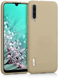 Xiaomi Mi 9 Lite Kılıf İnce Soft Mat Renkli Esnek Silikon Kapak - Gold